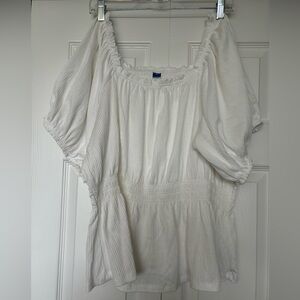 Old Navy white Peplum Top 2x